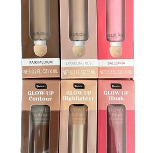BPure Glow Up Makeup SetBallerina Blush, Highlighter, and Contour.